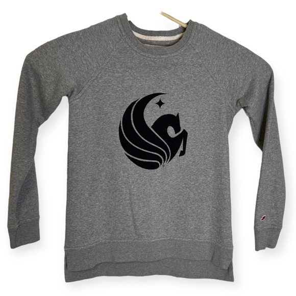 League Collegiate UCF Sweatshirt Grey/Black Size S - Picture 1 of 8